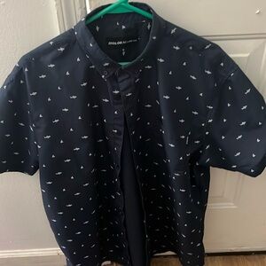 Xl Navy Molokai surf shop shirt with sharks in excellent condition.